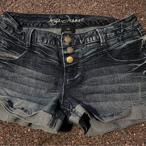 Women's Black Denim Shorts